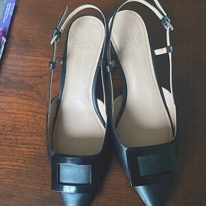 Black Paolo shoes size 36 Equal  7. 1/2